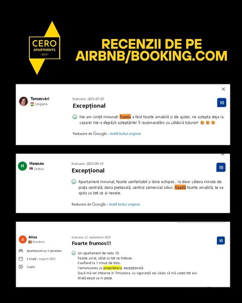 Administrare apartamente regim hotelier (Airbnb/ Booking)