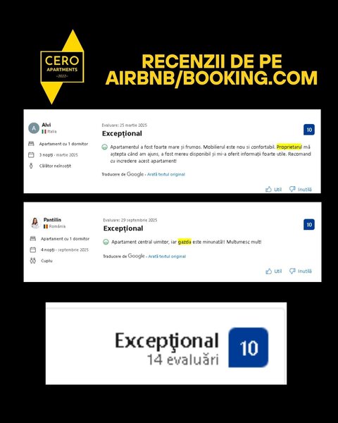 Administrare apartamente regim hotelier (Airbnb/ Booking)